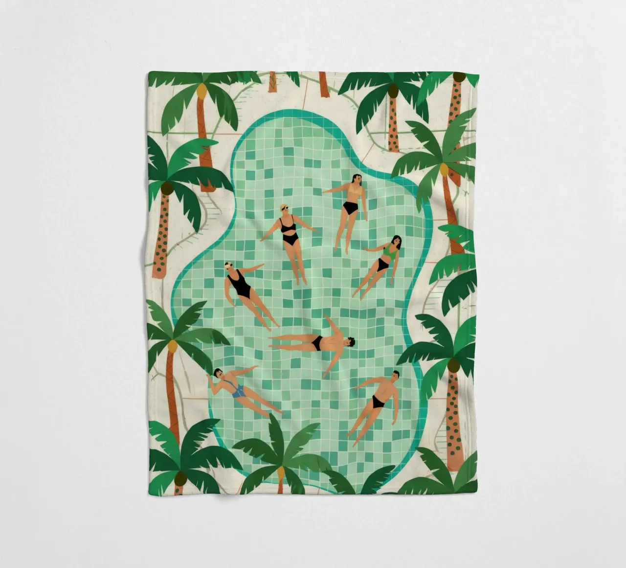 Poolside Freizeit Fleecedecke von Murni Strokes