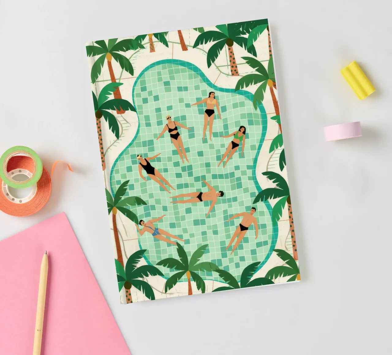 Poolside Leisure notebook by Murni Strokes