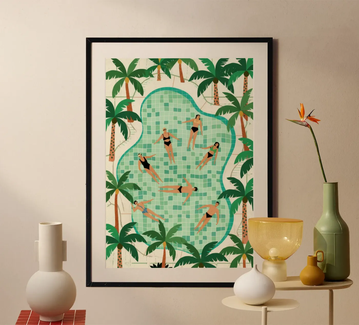 Poolside Freizeit Poster von Murni Strokes
