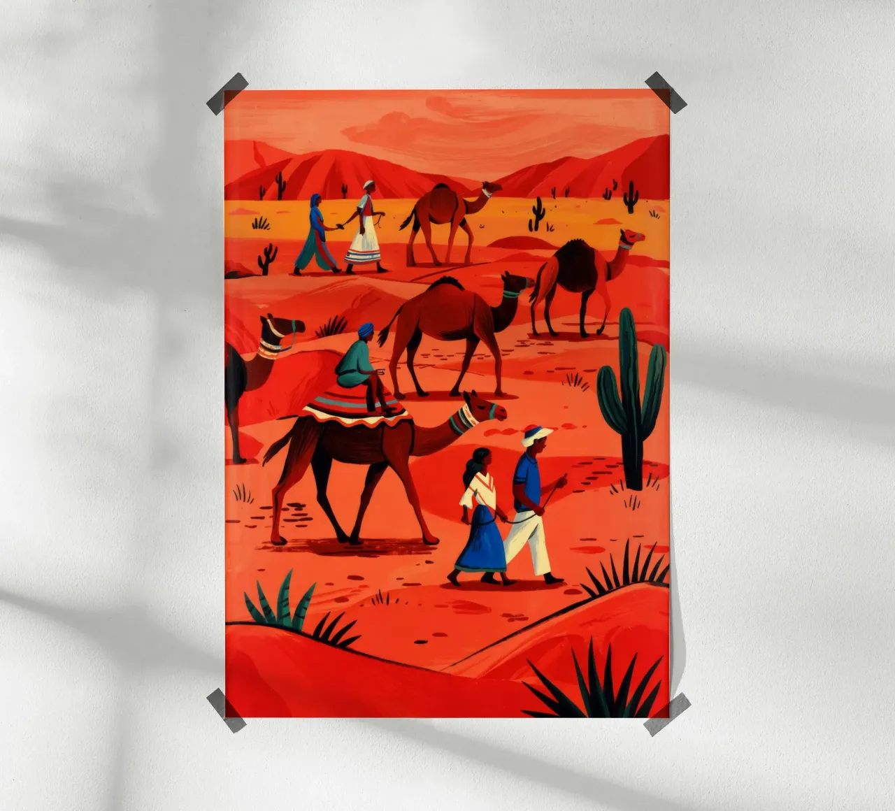 Wüste Karawane Reise Poster von Murni Strokes