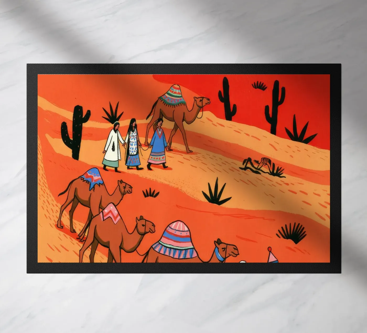 Nomadic Expedition doormat by Murni Strokes