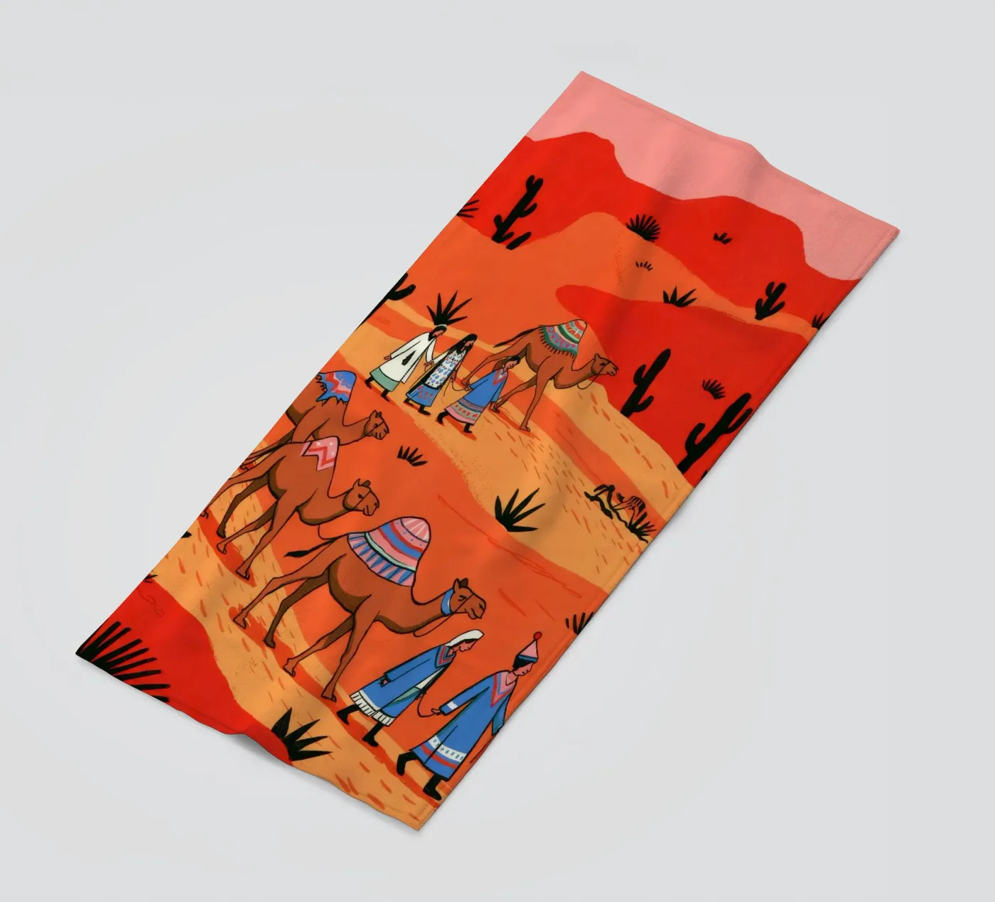 Nomadische expeditie strandhanddoek van Murni Strokes