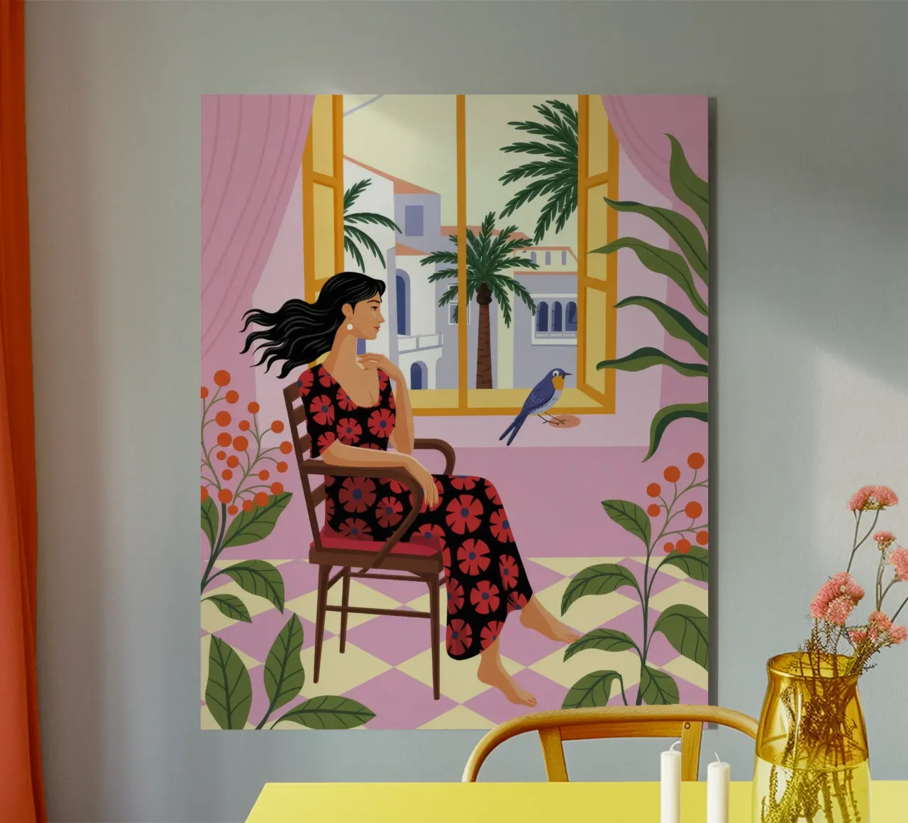Riflessione serena sul balcone alluminio dibond da Murni Strokes