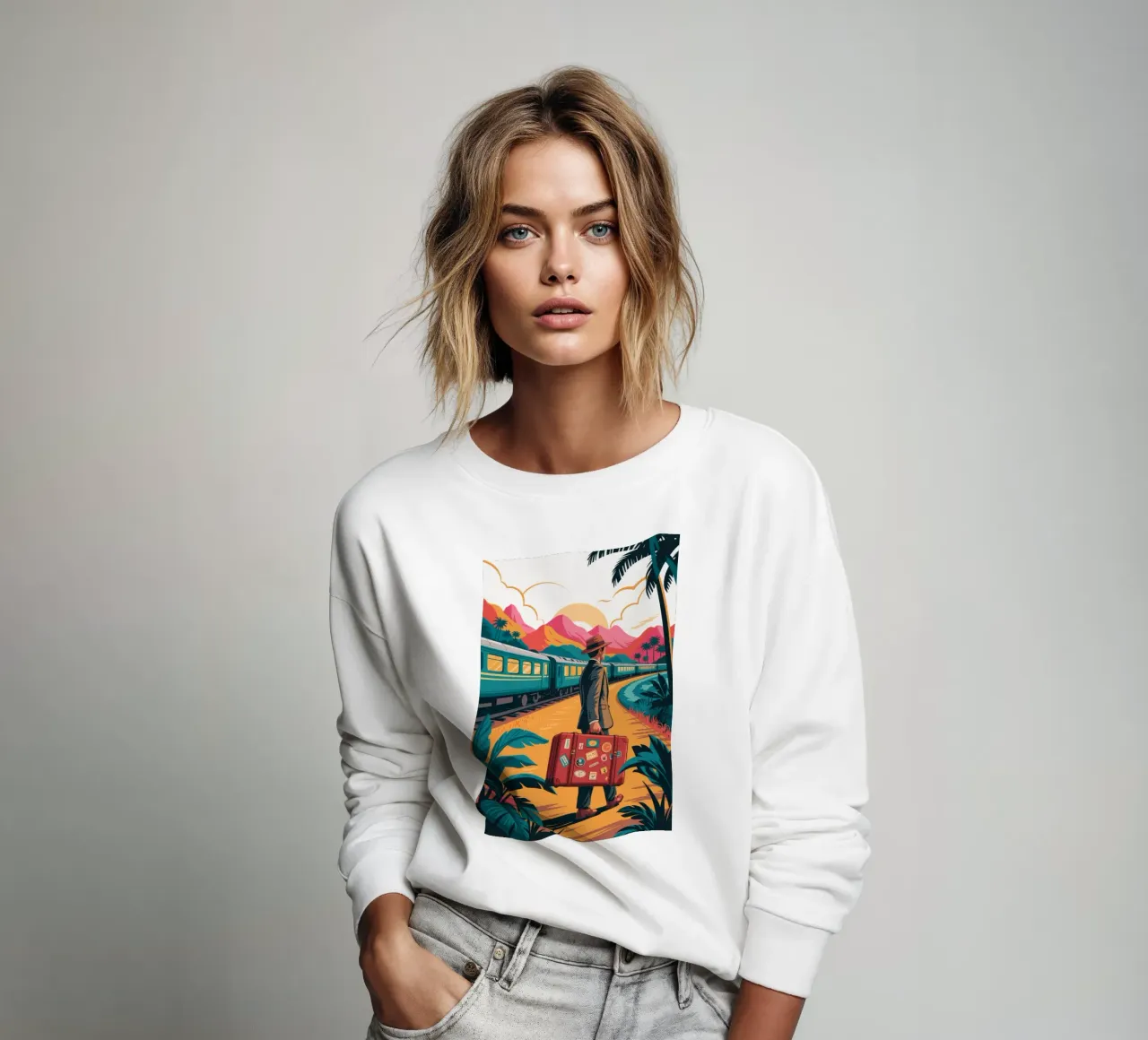 Viaggio in treno nostalgico felpa da Murni Strokes