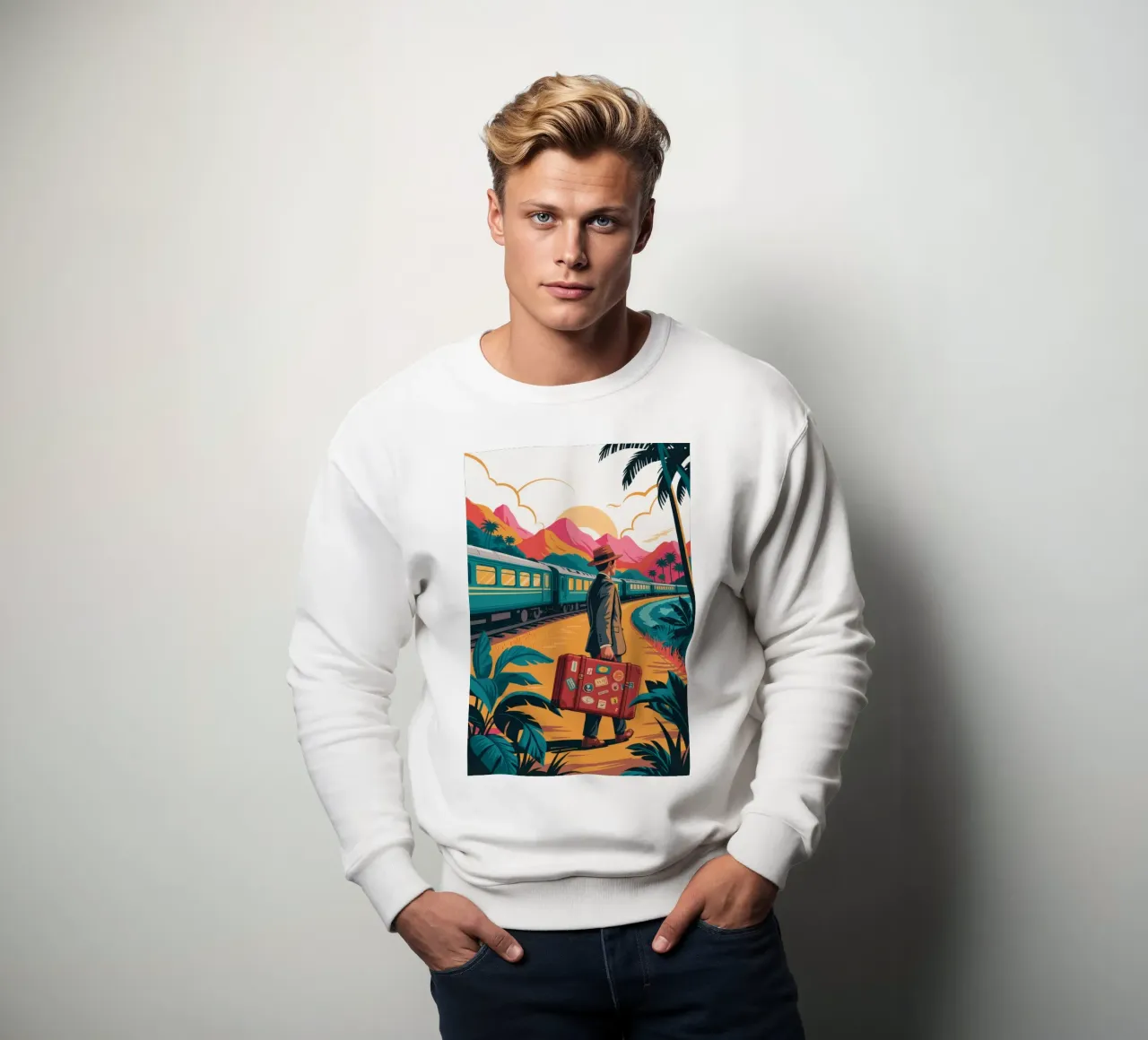 Viaggio in treno nostalgico felpa da Murni Strokes