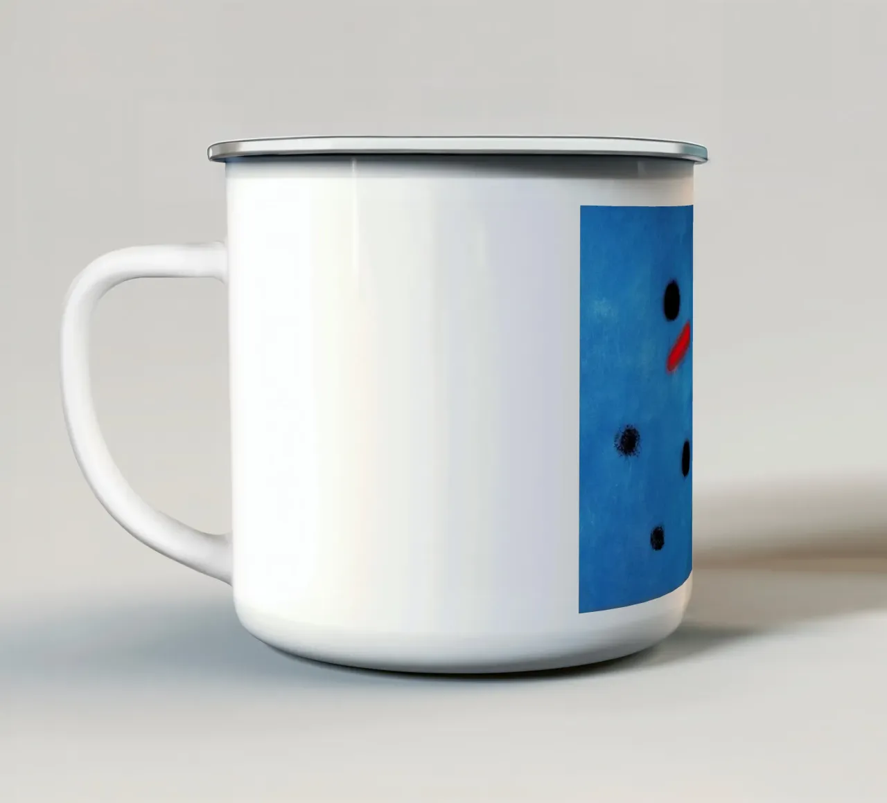 blue I joan miro 1961 enamel mug by phillipp veisenberg