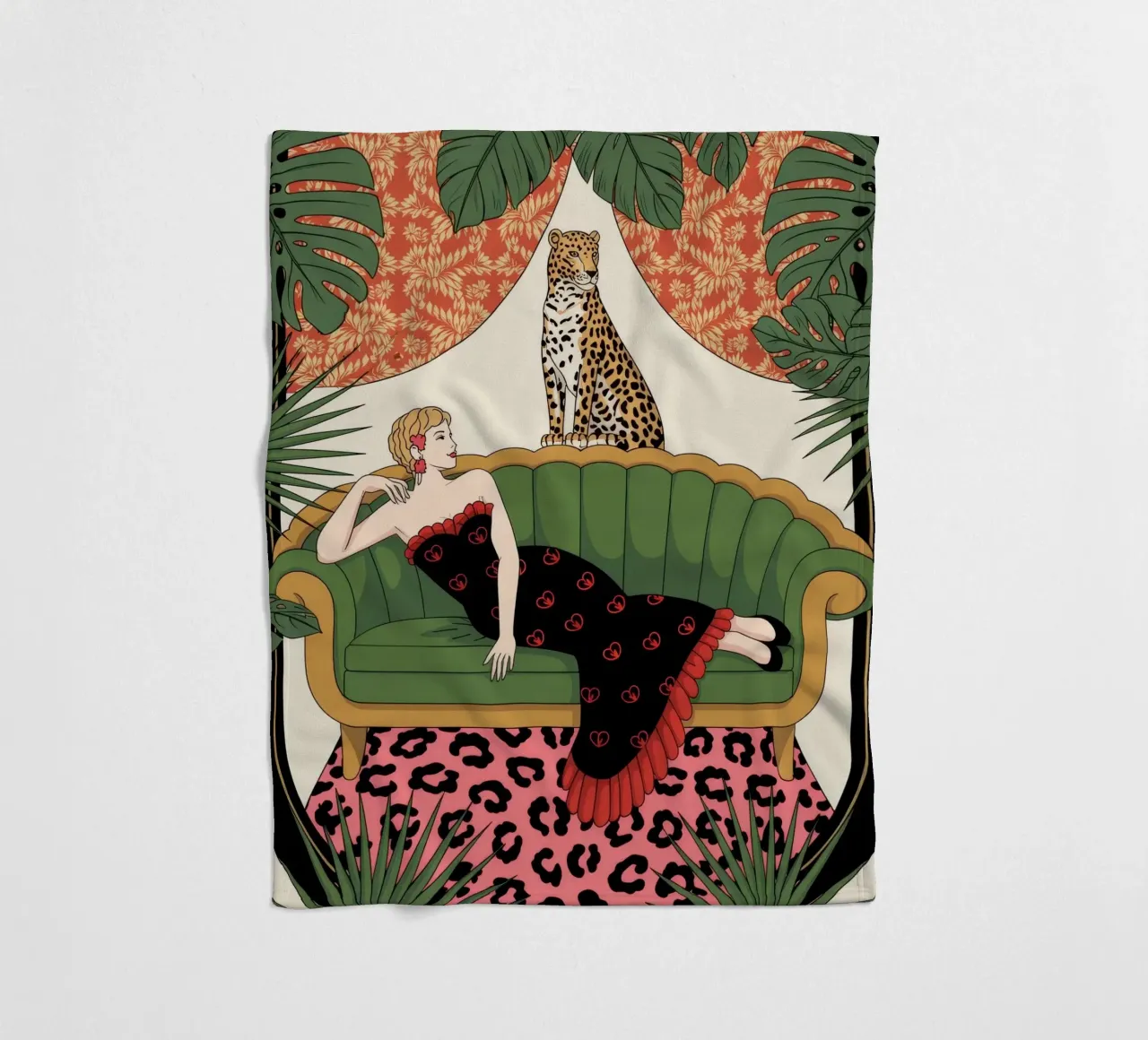 Luxurious Recline fleece blanket by Murni Strokes