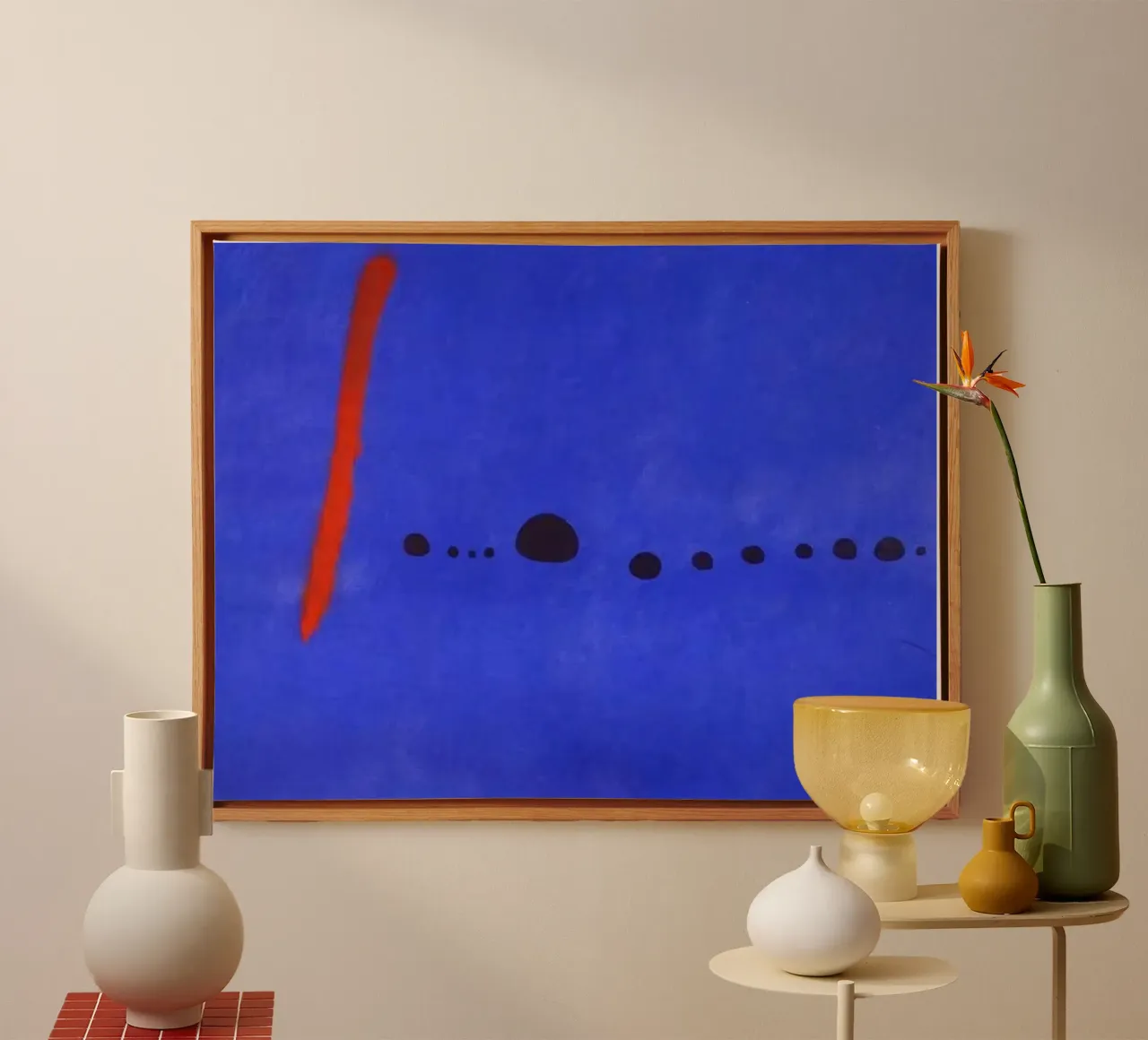 blu II joan miro 1961 tela con Cornice a cassetta da phillipp veisenberg