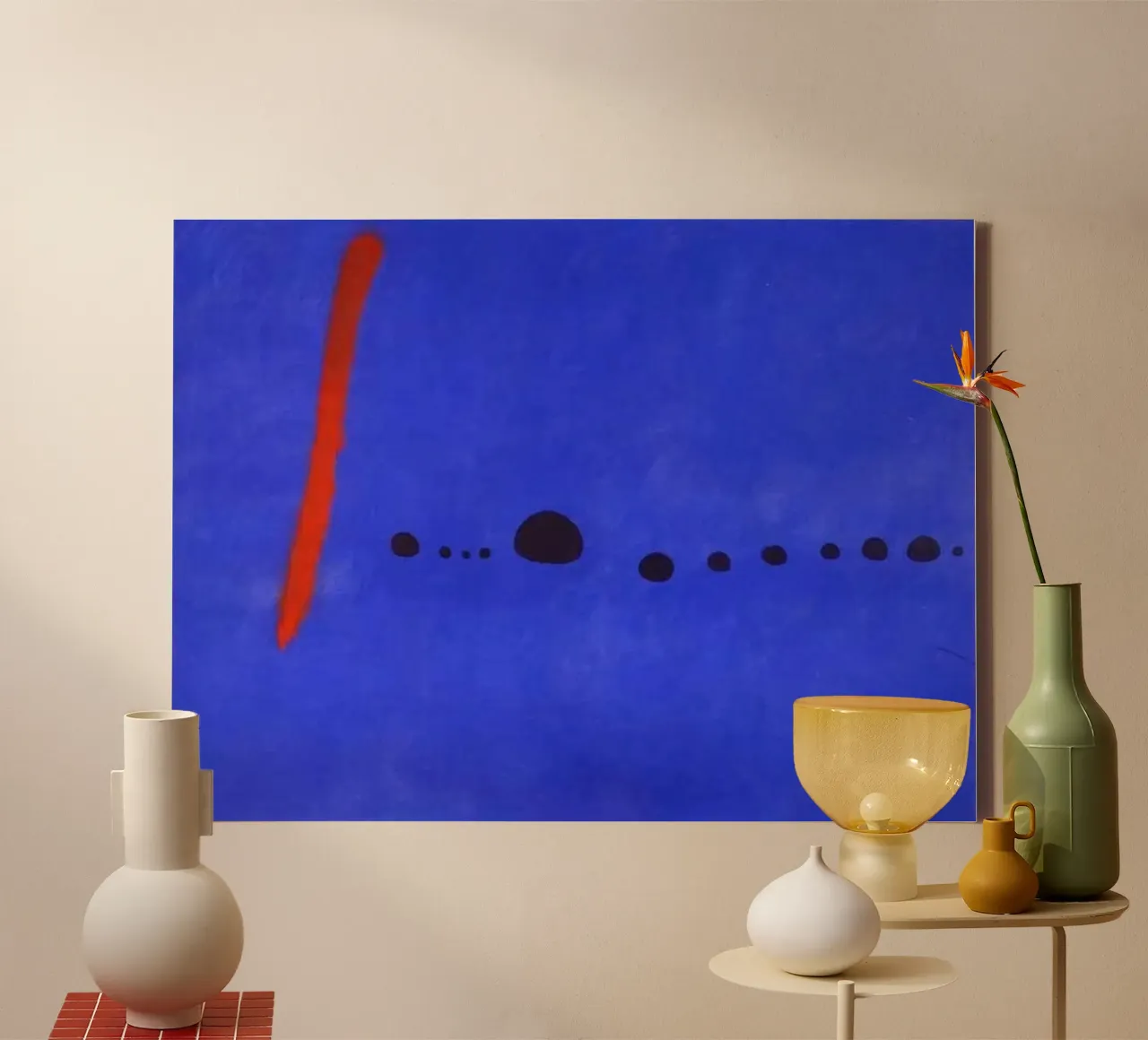 blu II joan miro 1961 tela con Cornice a cassetta da phillipp veisenberg