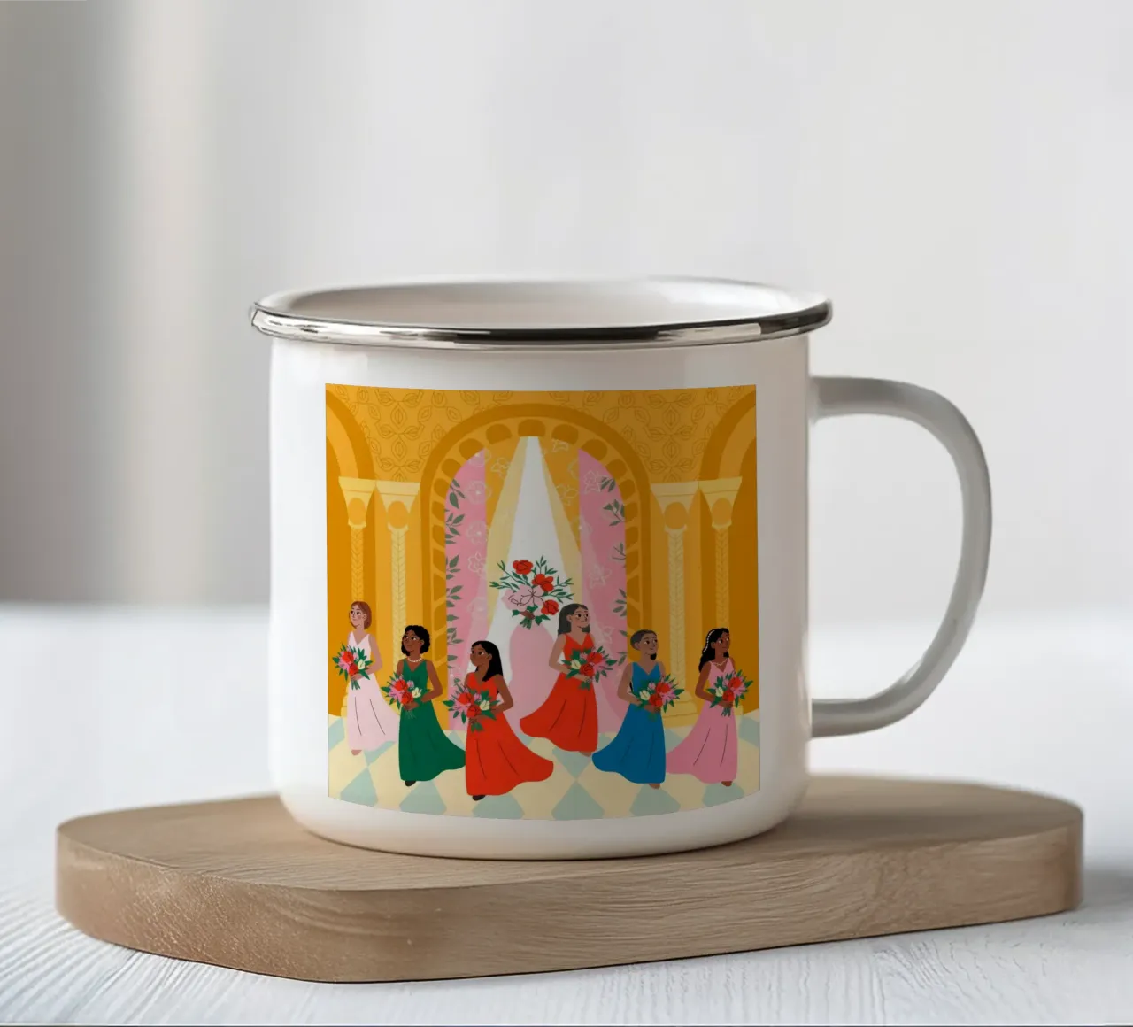 Celebrazioni festive tazza in smalto da Murni Strokes