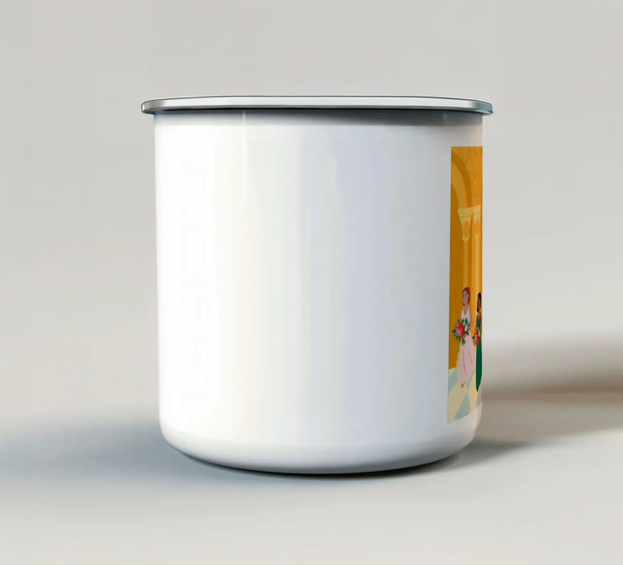 Celebrazioni festive tazza in smalto da Murni Strokes