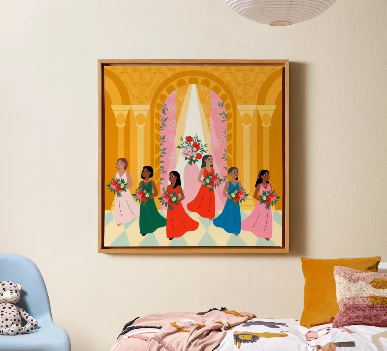 Feestelijke viering canvas met Baklijst van Murni Strokes