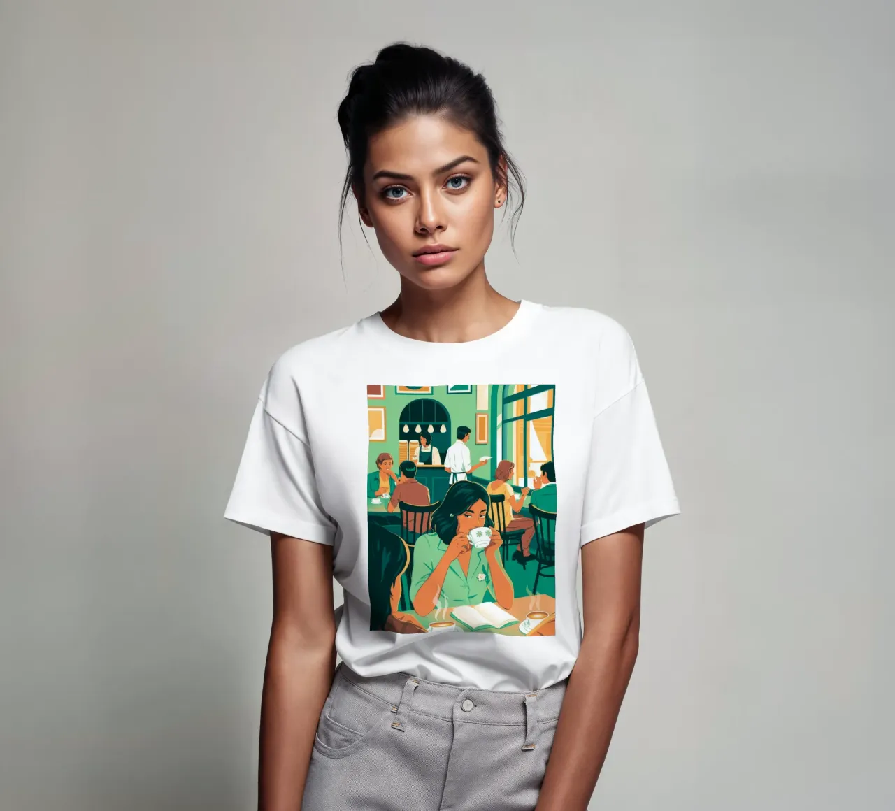 Caffè intellettuale t-shirt da Murni Strokes