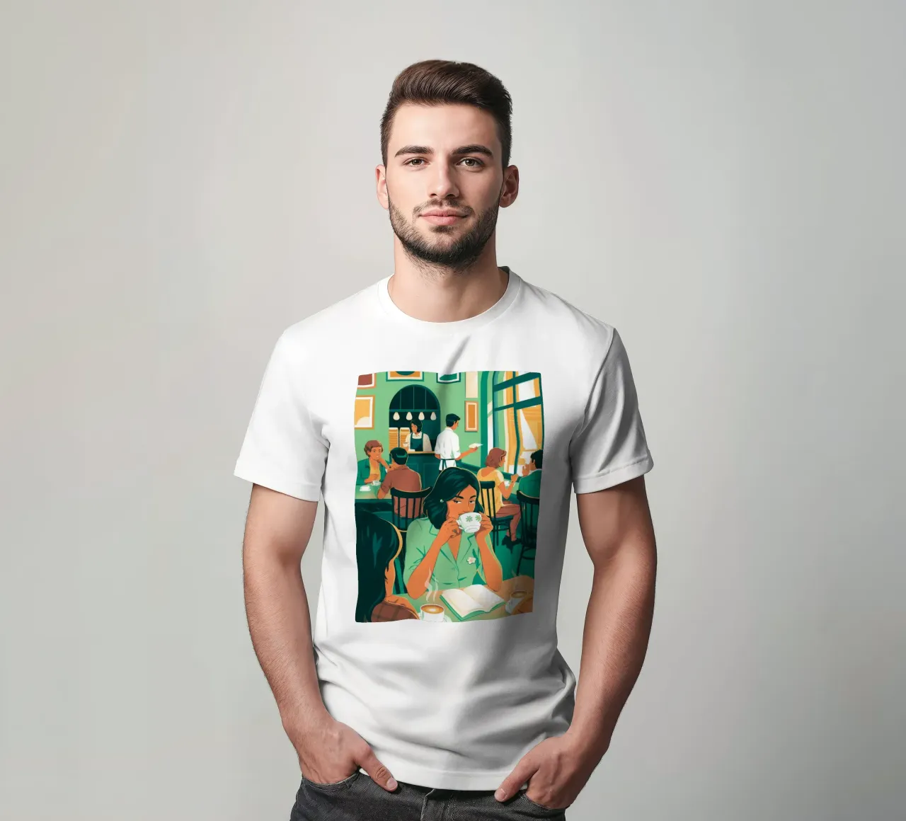 Caffè intellettuale t-shirt da Murni Strokes