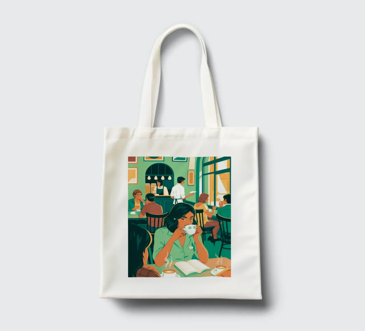 Caffè intellettuale borsa in juta da Murni Strokes