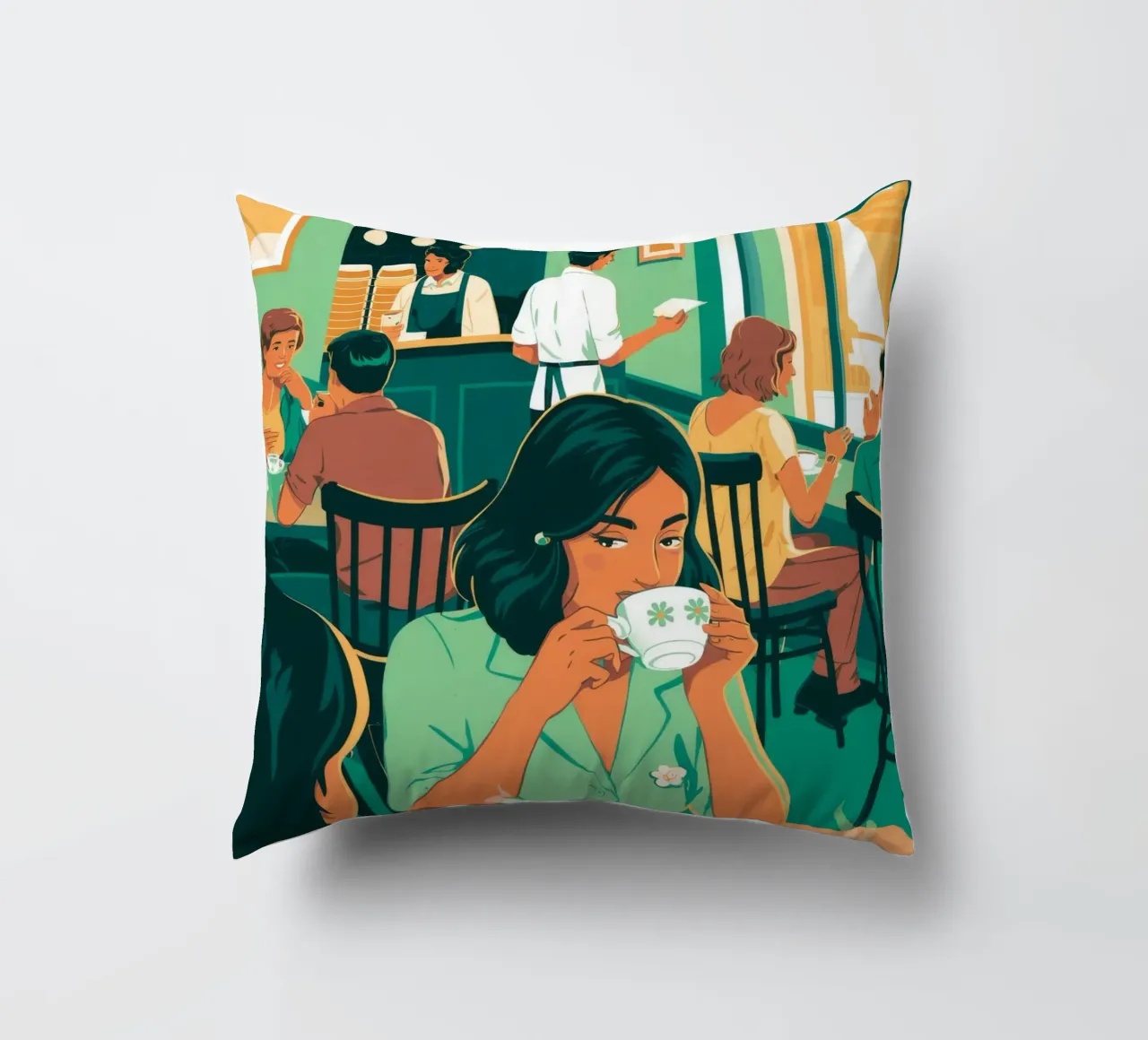 Caffè intellettuale cuscino da Murni Strokes
