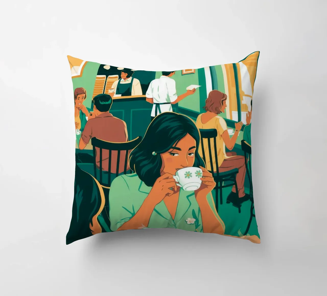 Caffè intellettuale cuscino da Murni Strokes