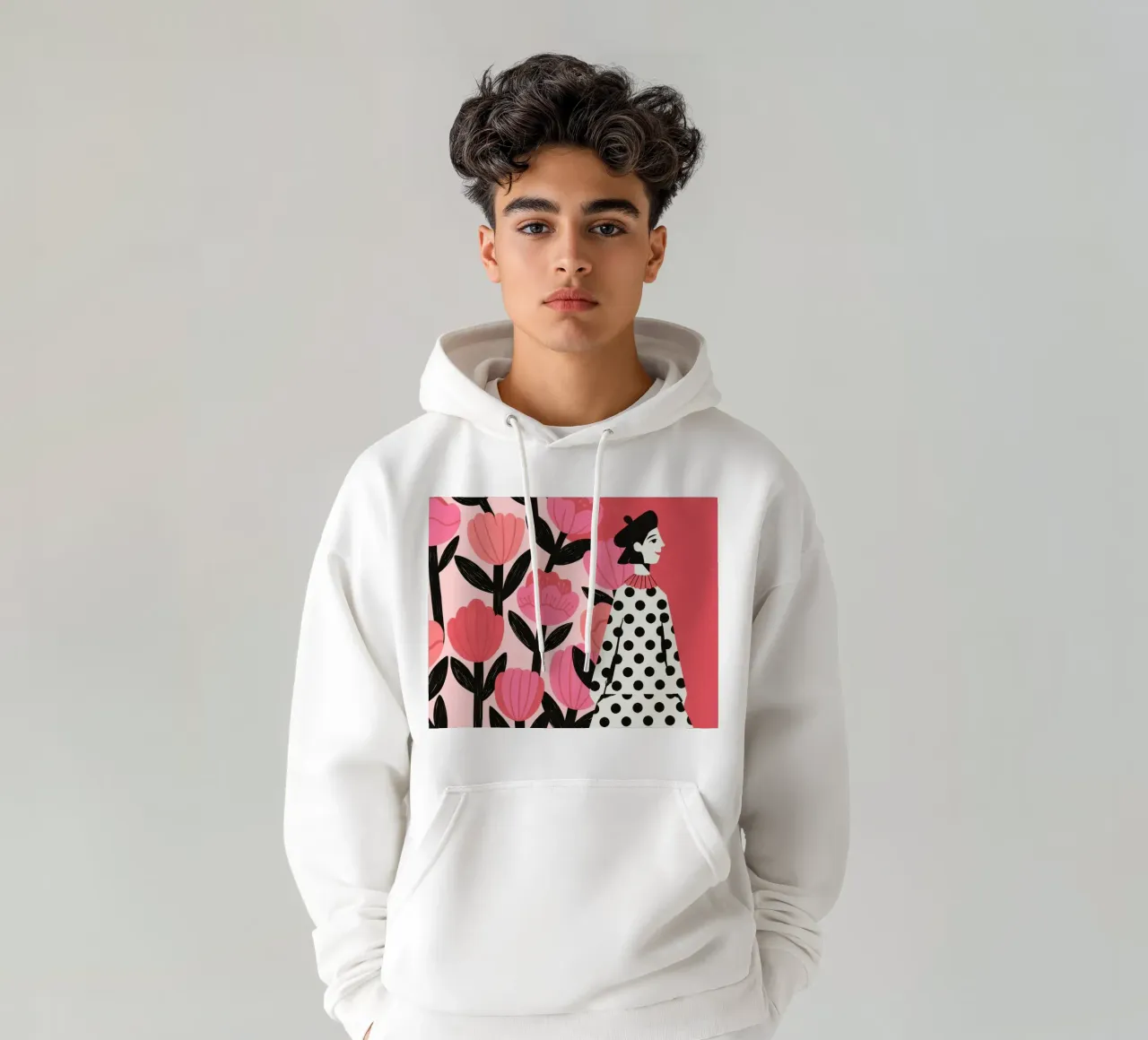Moda floreale audace felpa con cappuccio da Murni Strokes