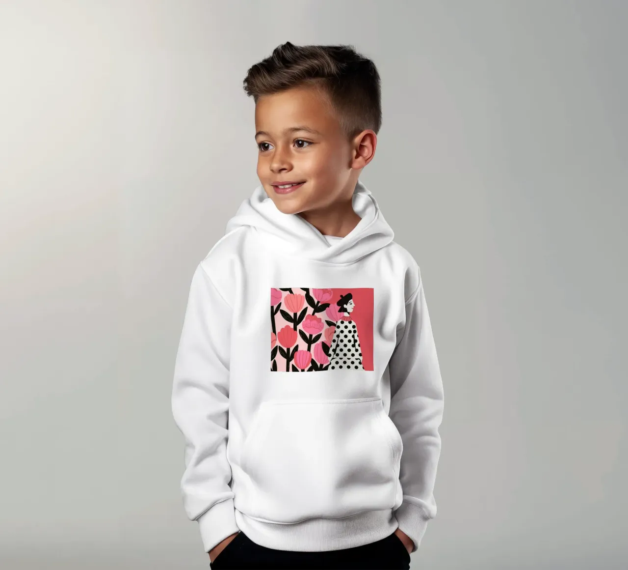 Mode florale audacieuse sweat à capuche enfant de Murni Strokes