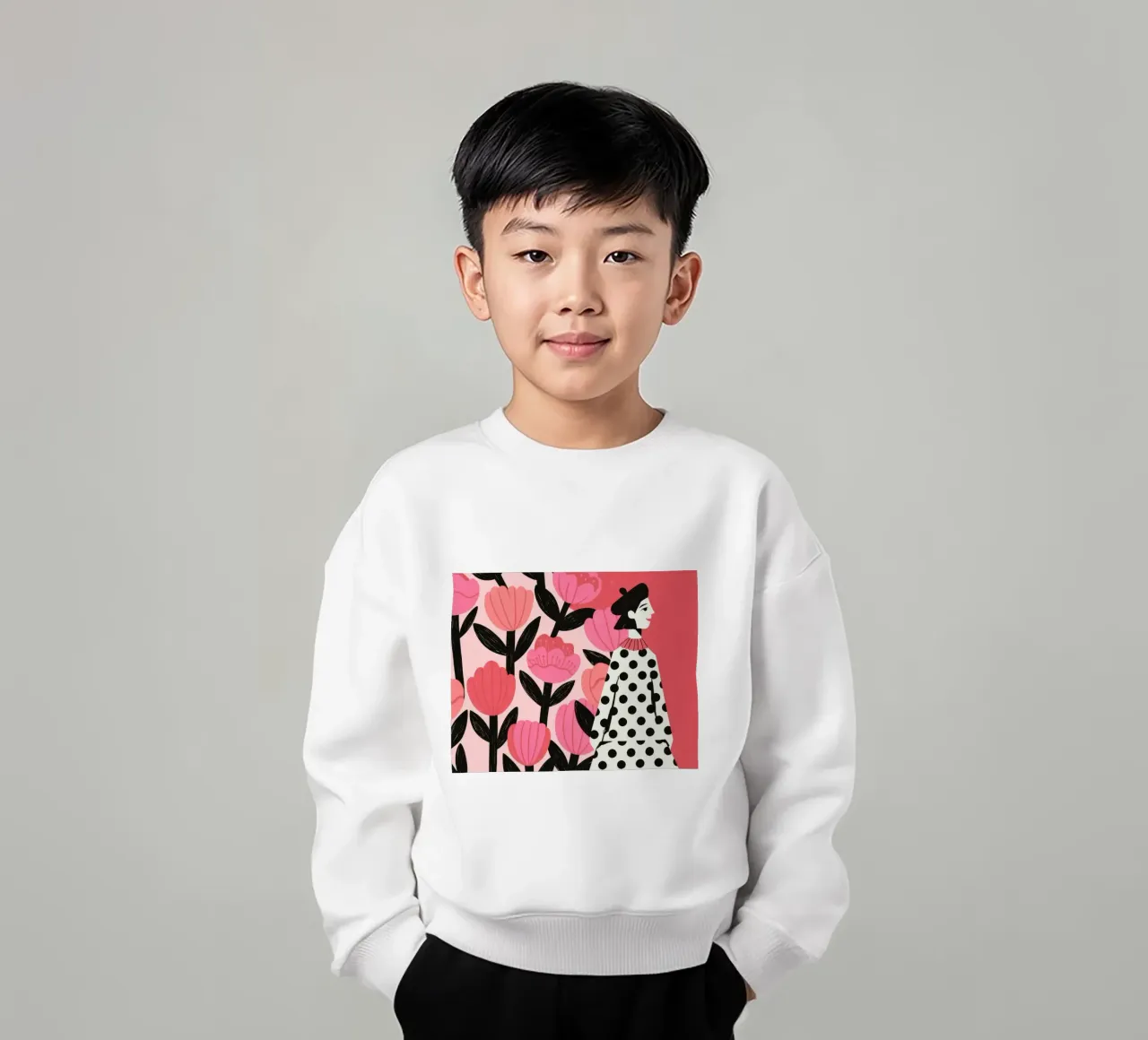 Moda floreale audace felpa bambino da Murni Strokes