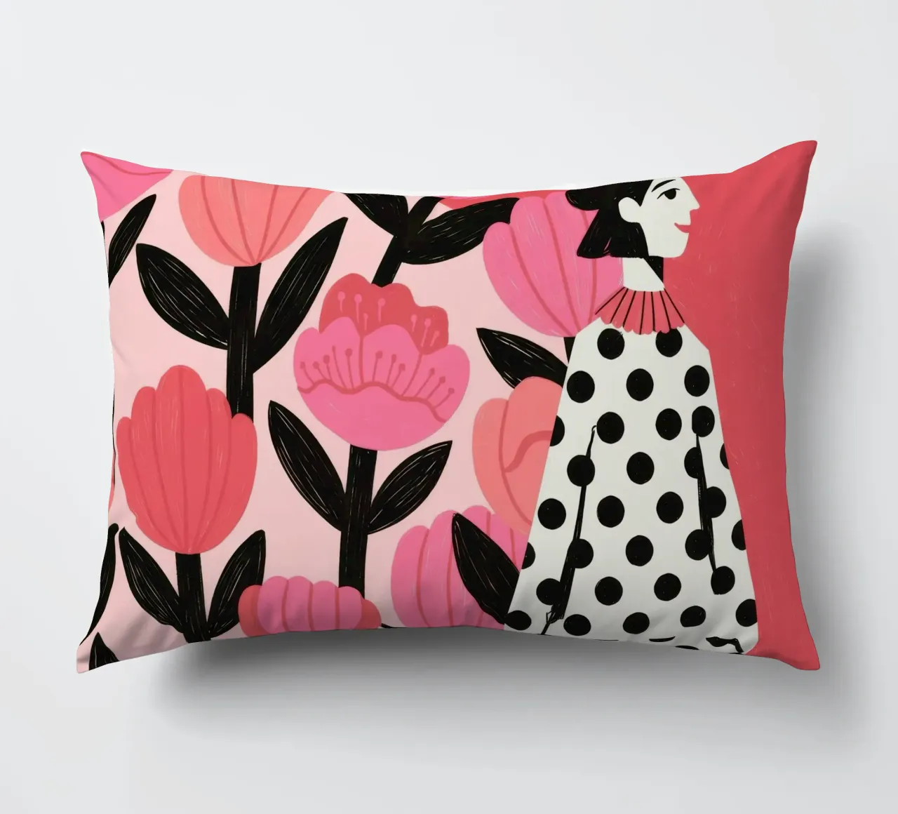 Moda floreale audace cuscino da Murni Strokes