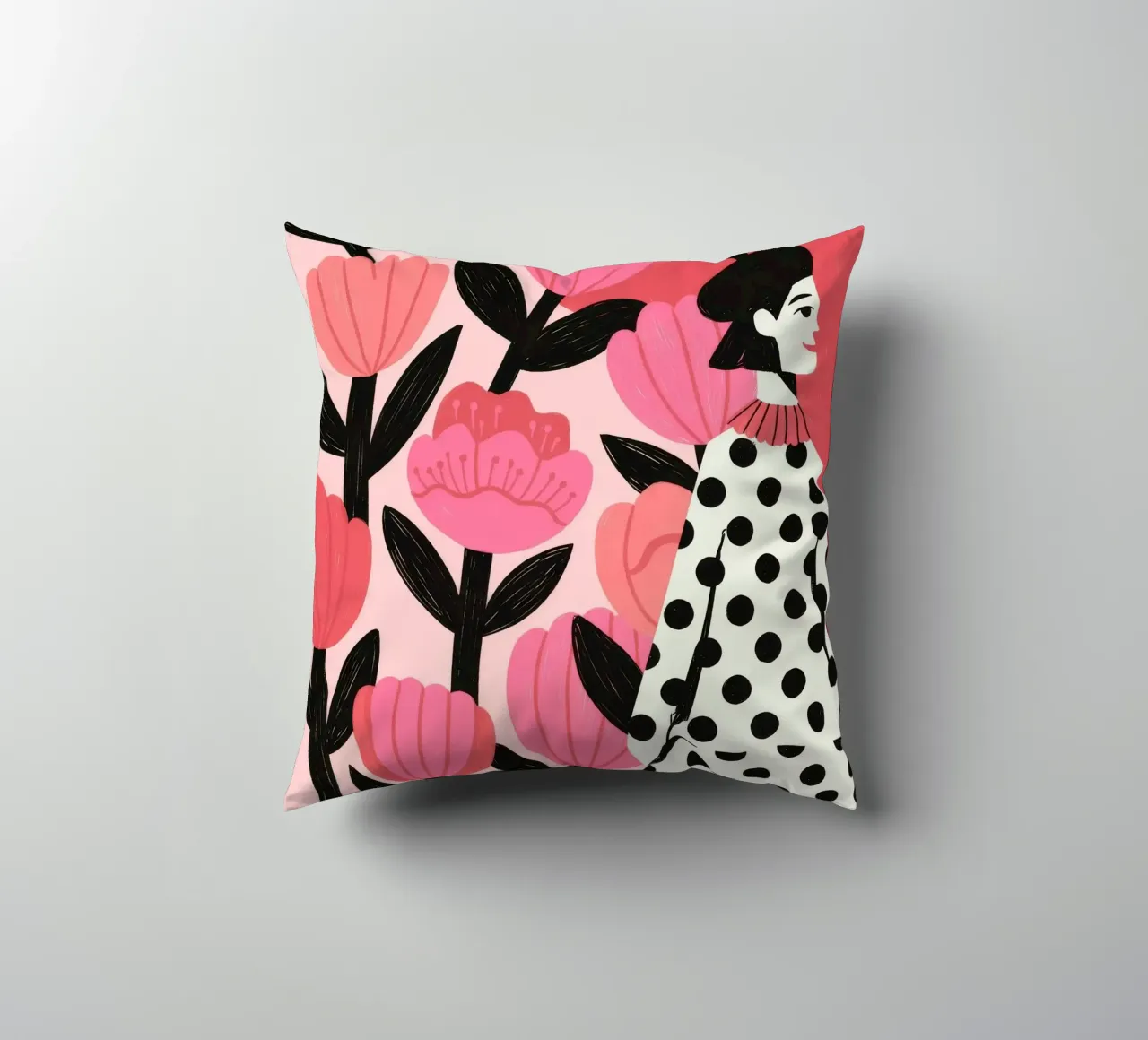 Moda floreale audace cuscino da Murni Strokes