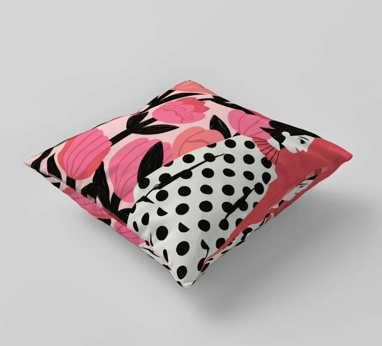 Moda floreale audace cuscino da Murni Strokes