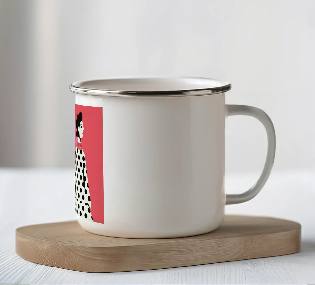 Moda floreale audace tazza in smalto da Murni Strokes