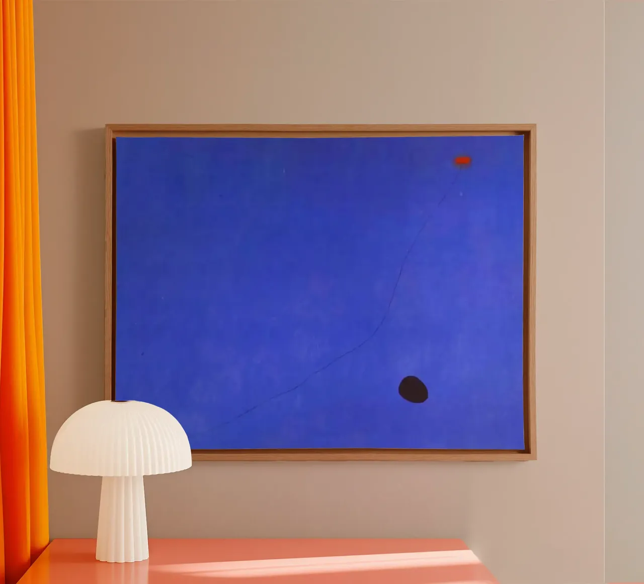 blu III joan miro 1961 tela con Cornice a cassetta da phillipp veisenberg