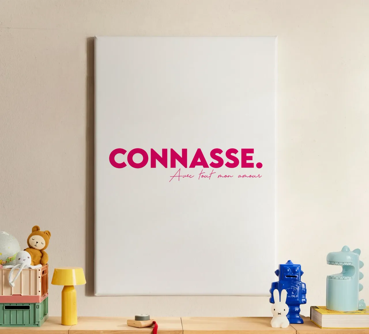 Connasse, avec tout mon amour tela con Cornice a cassetta da Krampouezh Studio