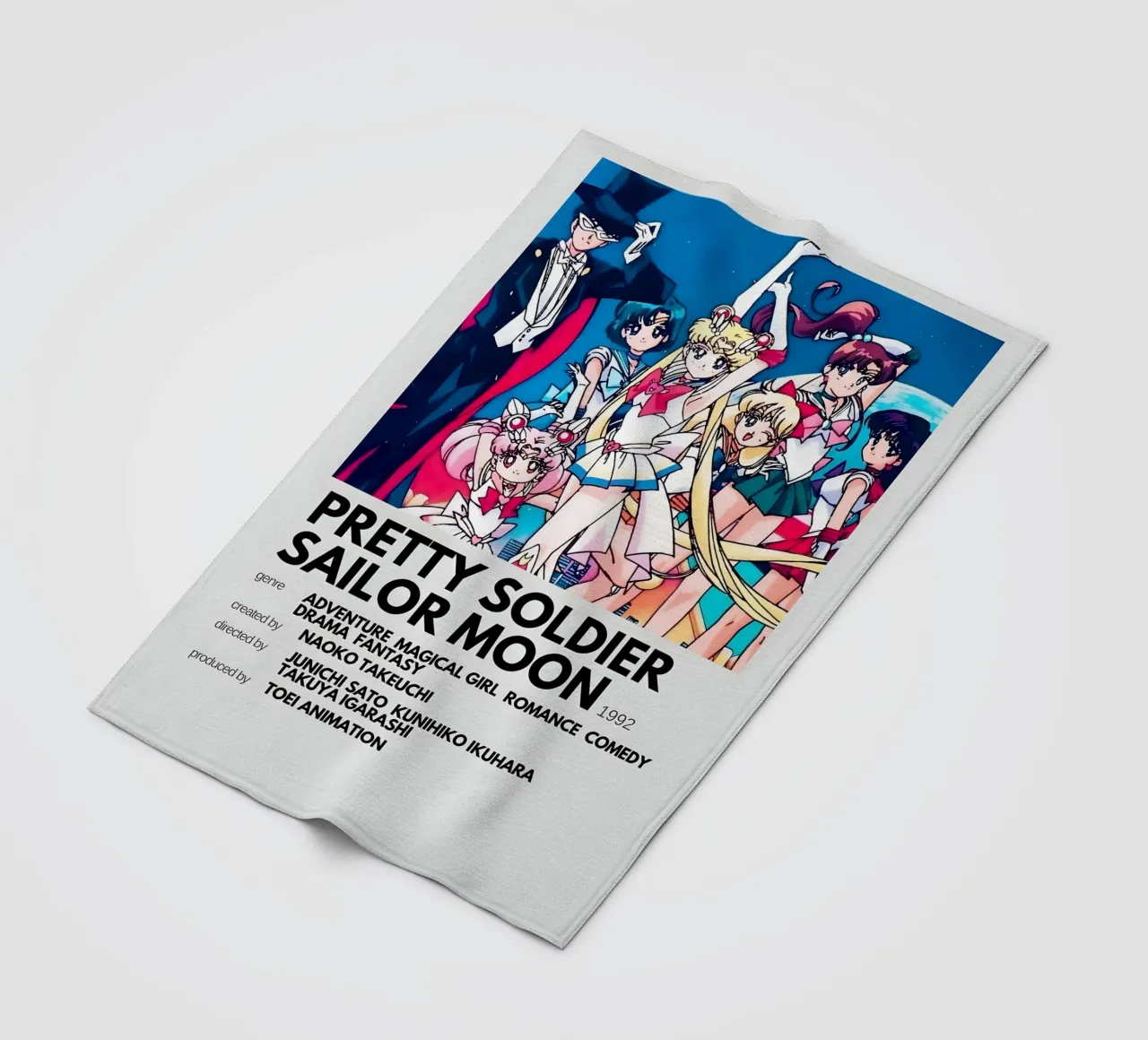 PRETTY SOLDIER SAILOR MOON 1992 coperta in pile da Totoya