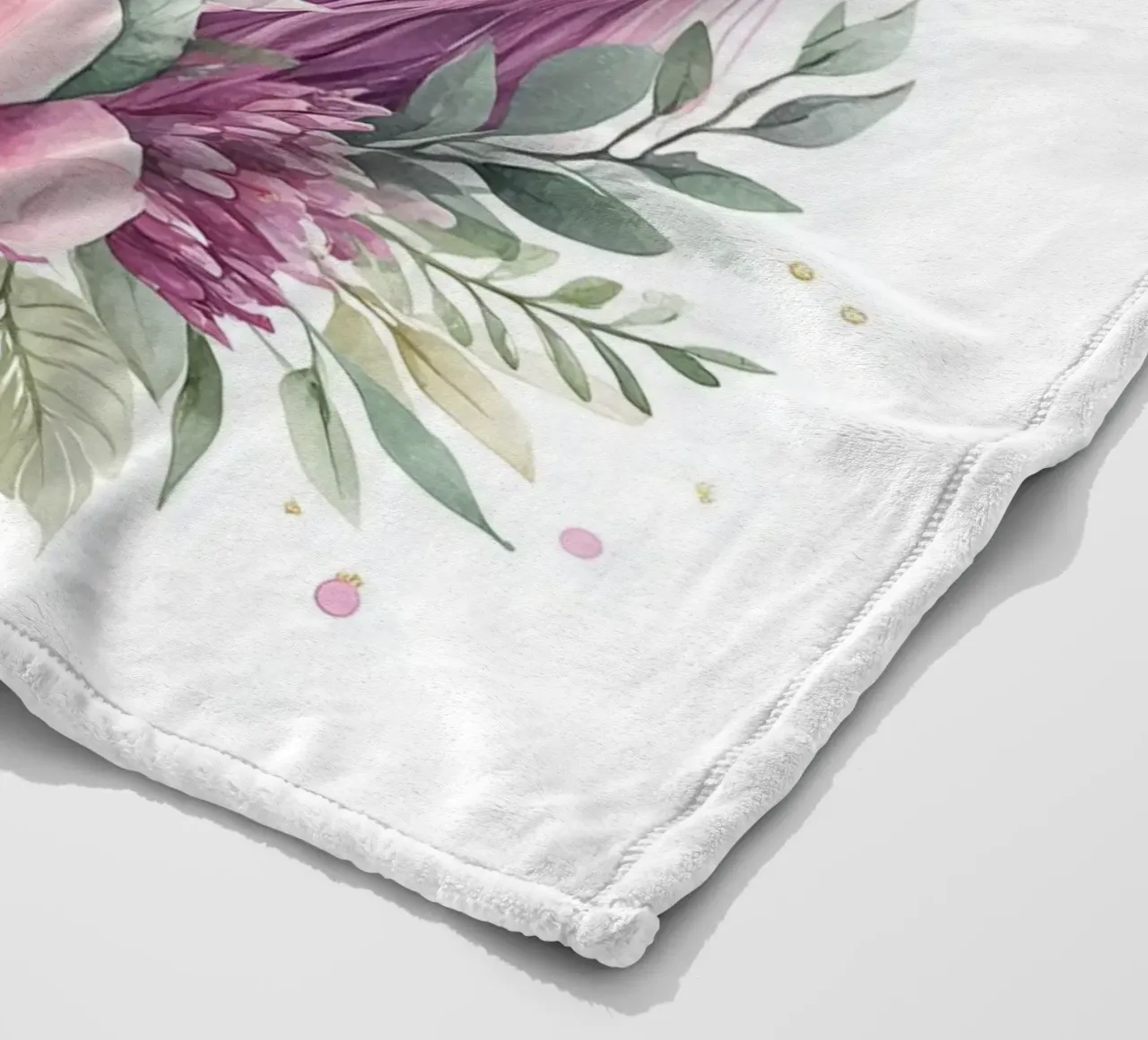 Magic flower unicorn fleece blanket by Carinaprint