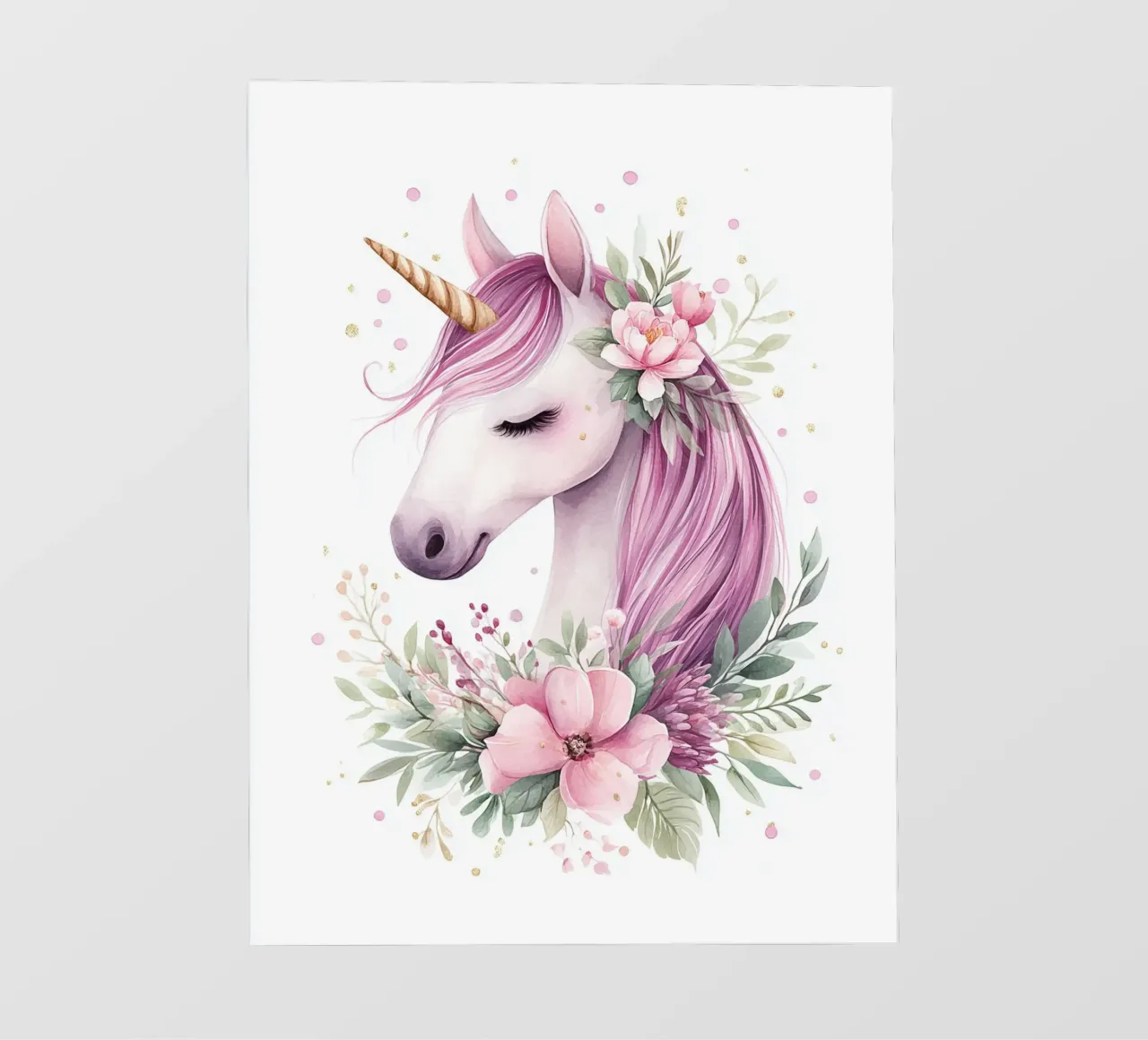 Unicorno fiore magico telo in pvc da Carinaprint
