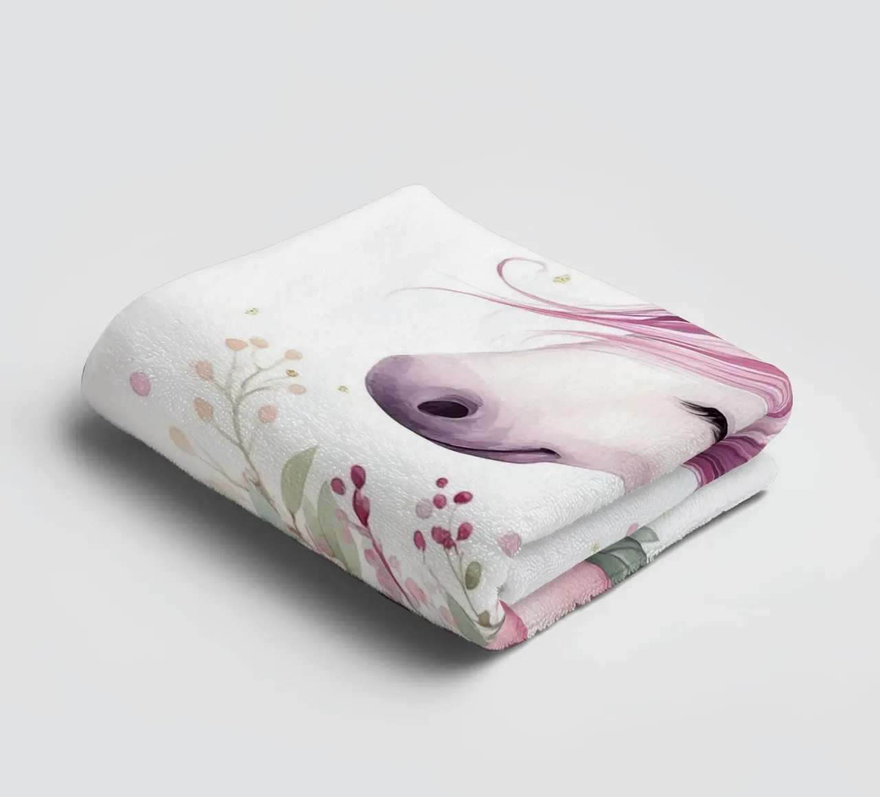Magisches Blume Einhorn Handtuch von Carinaprint