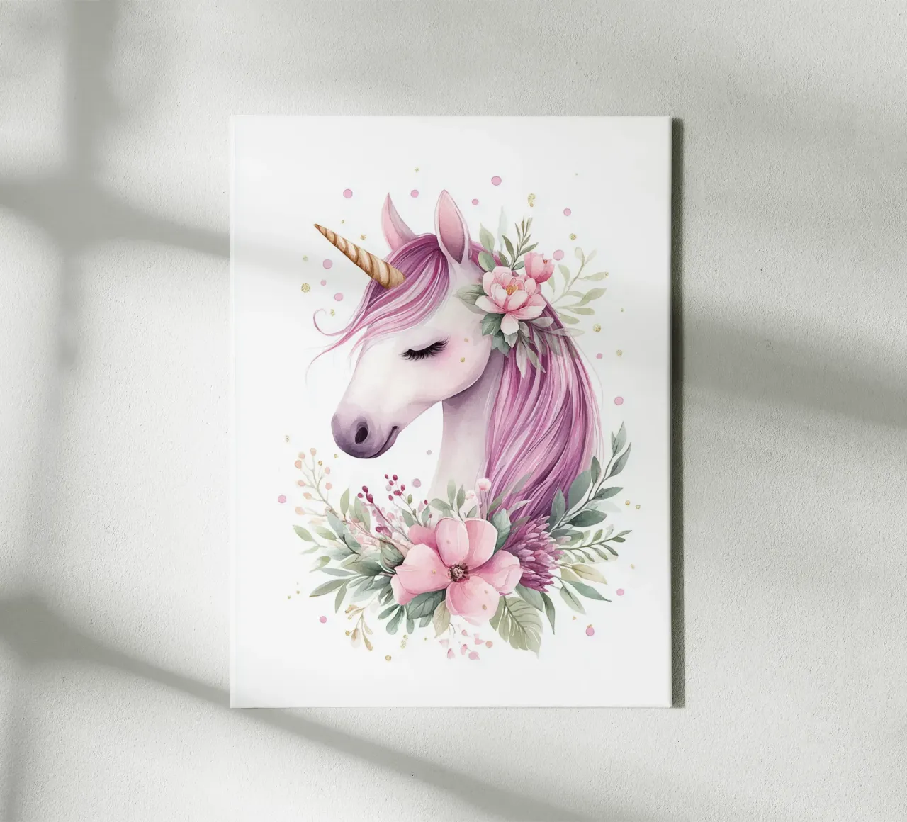 Magic flower unicorn canvas by Carinaprint