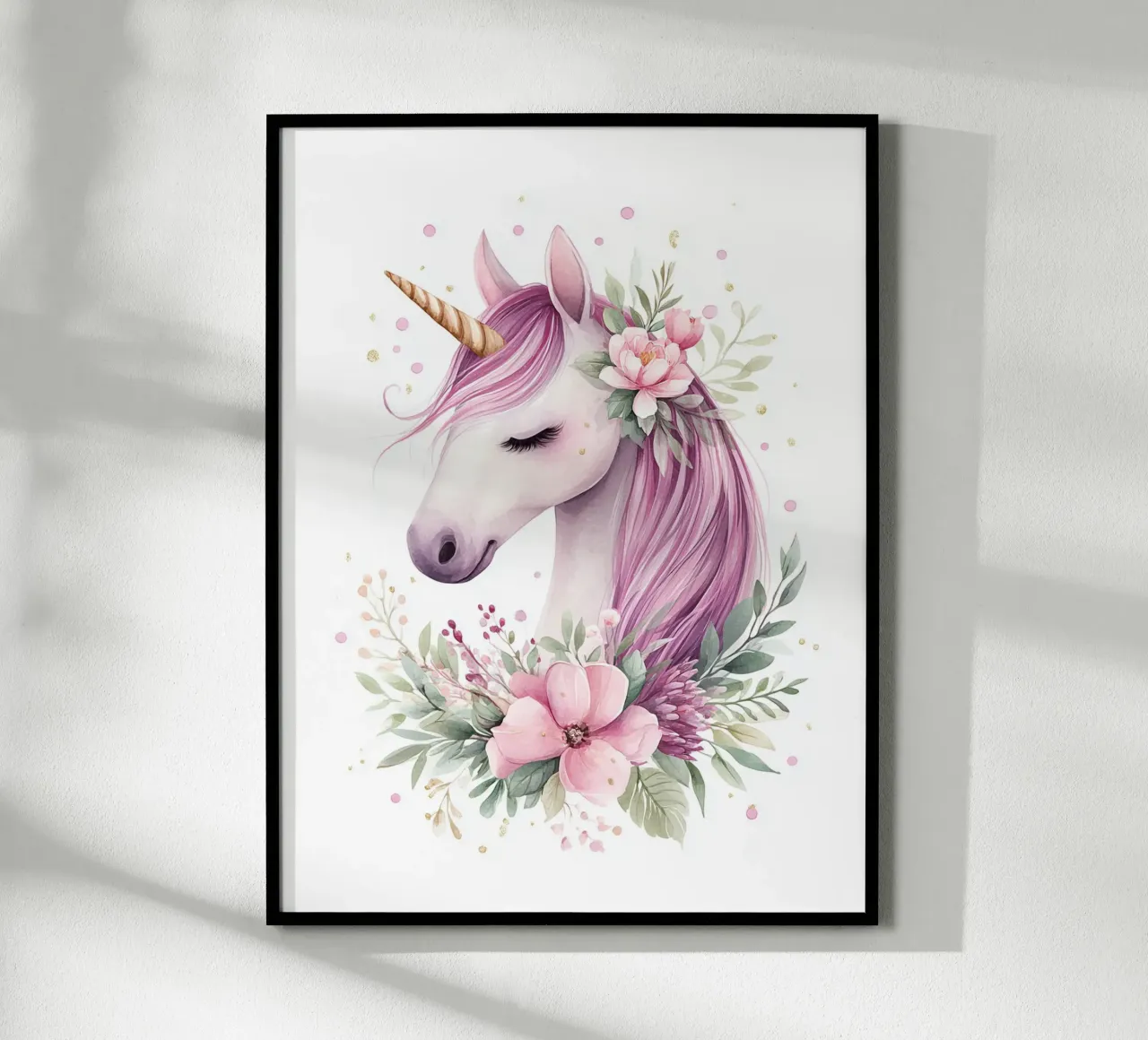 Magic flower unicorn hahnemühle by Carinaprint
