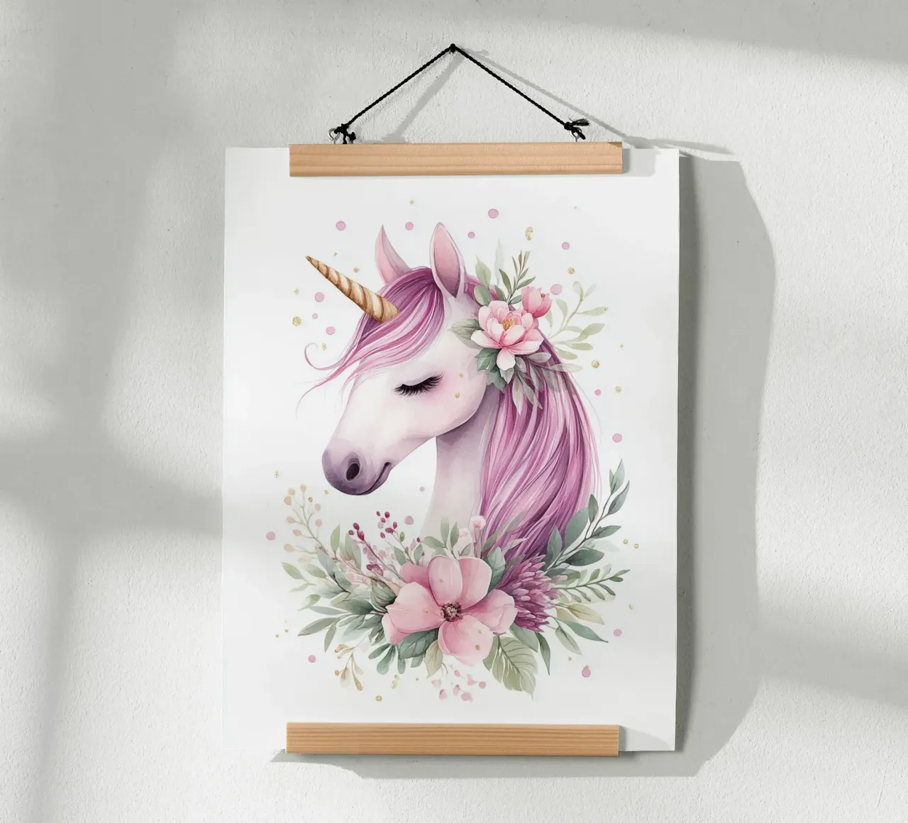 Magic flower unicorn hahnemühle by Carinaprint