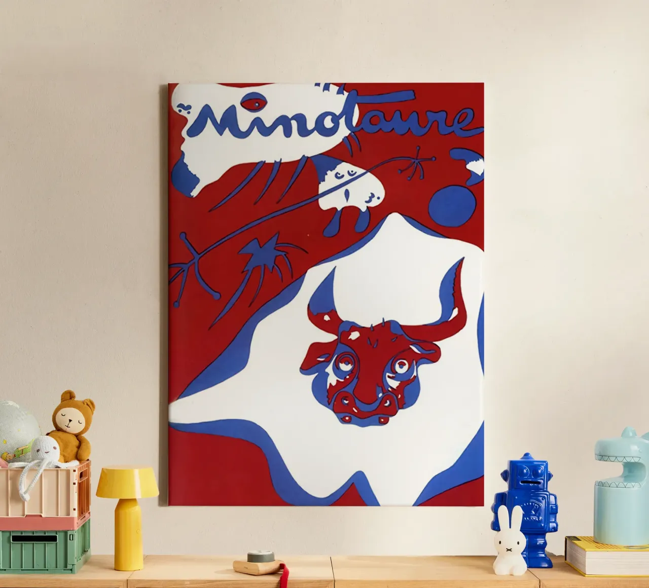 Minotaure, 1935 Joan Miro canvas met Baklijst van phillipp veisenberg