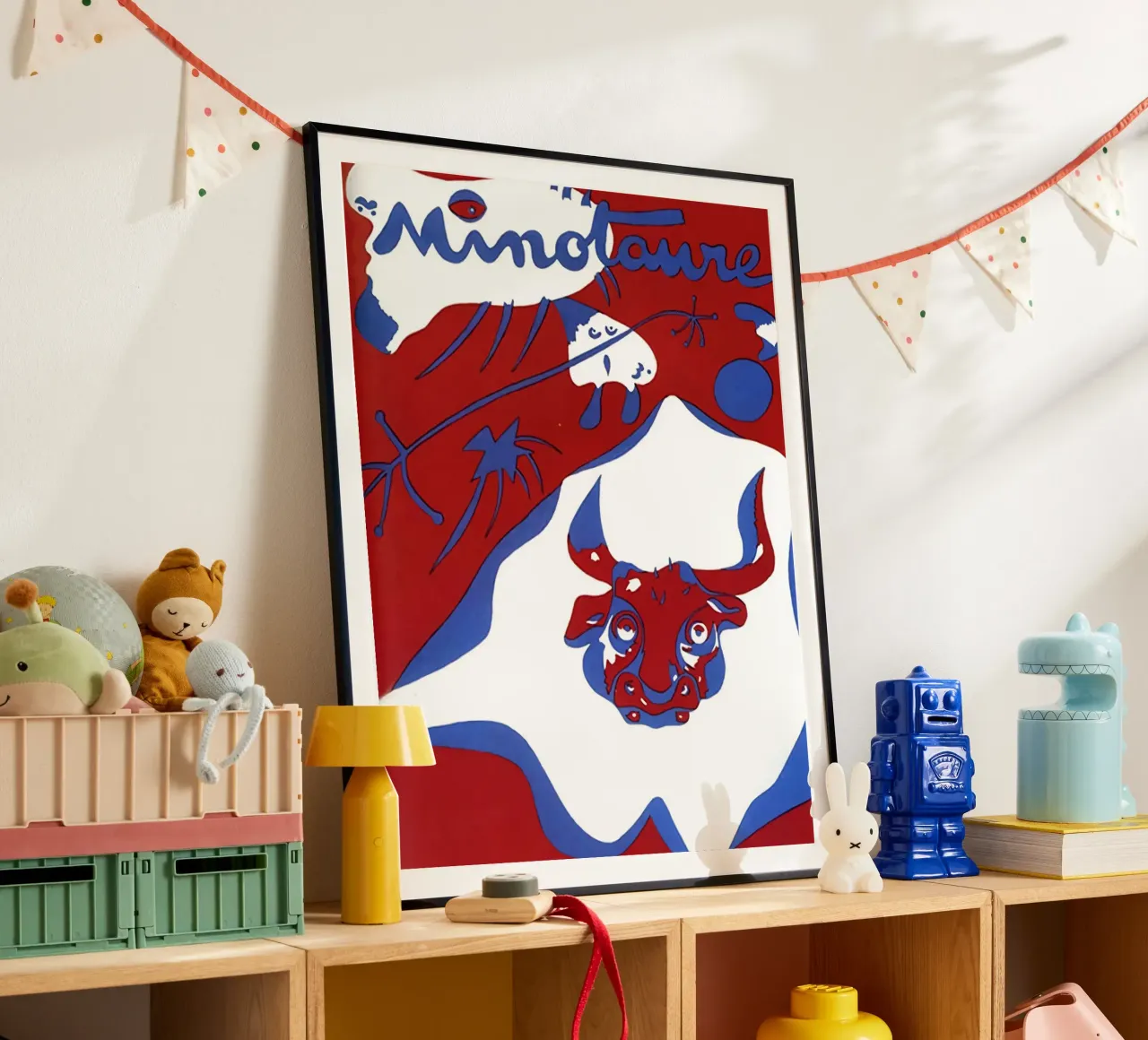 Minotaure, 1935 Joan Miro poster con telaio in legno da phillipp veisenberg