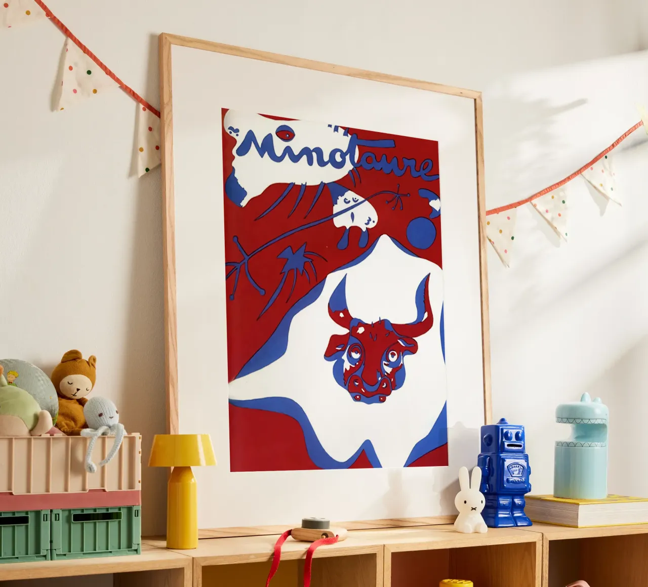 Minotaure, 1935 Joan Miro poster con telaio in legno da phillipp veisenberg