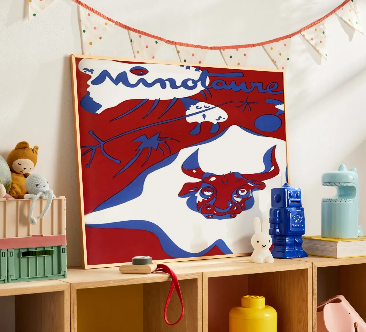 Minotaure, 1935 Joan Miro poster con telaio in legno da phillipp veisenberg
