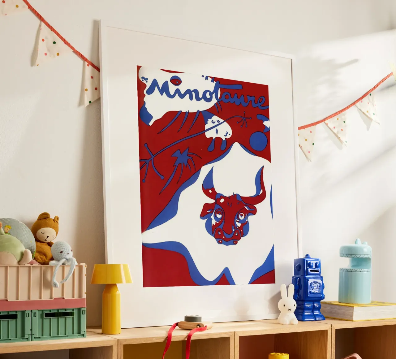 Minotaure, 1935 Joan Miro poster con telaio in legno da phillipp veisenberg