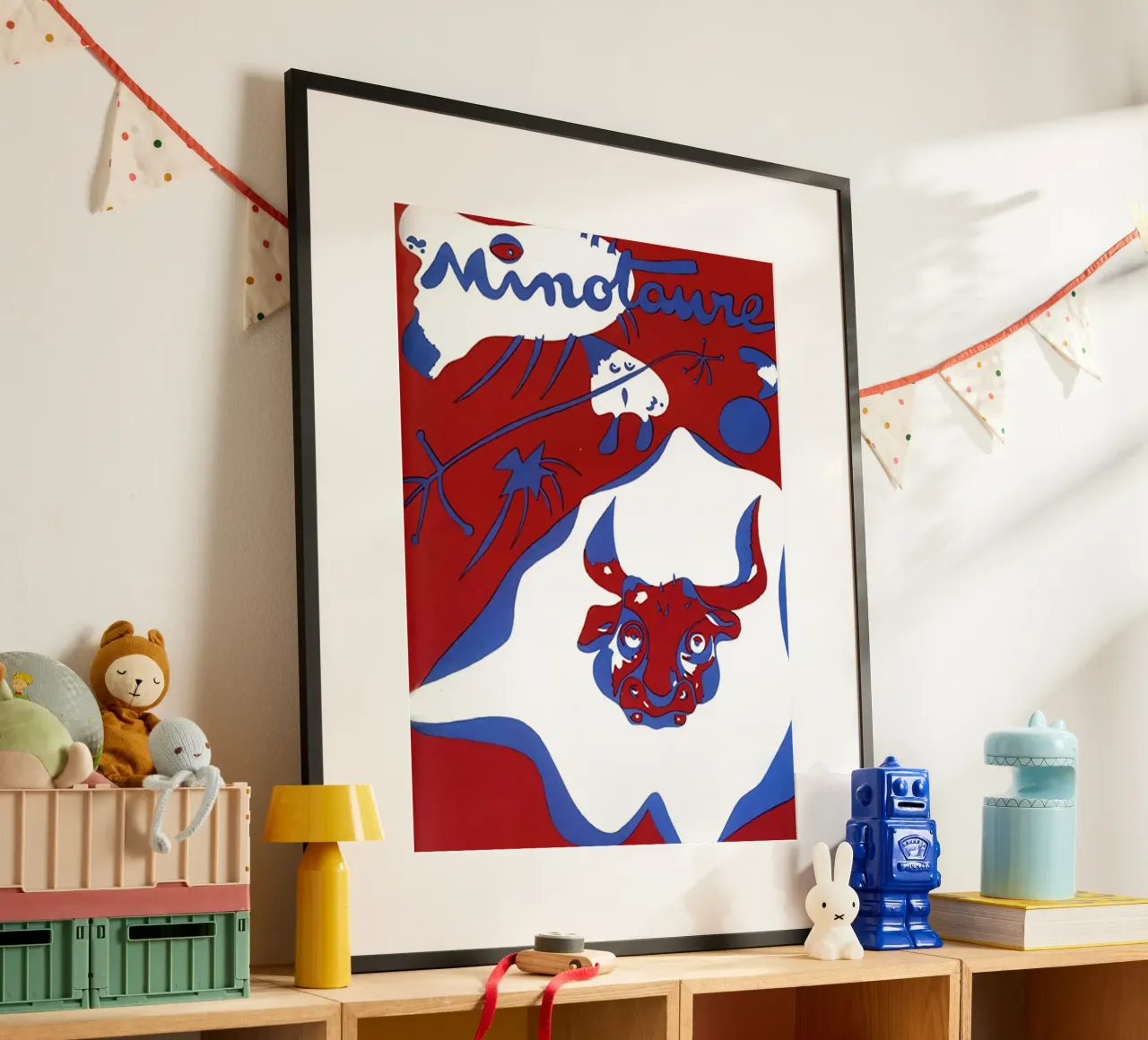 Minotaure, 1935 Joan Miro poster con telaio in legno da phillipp veisenberg