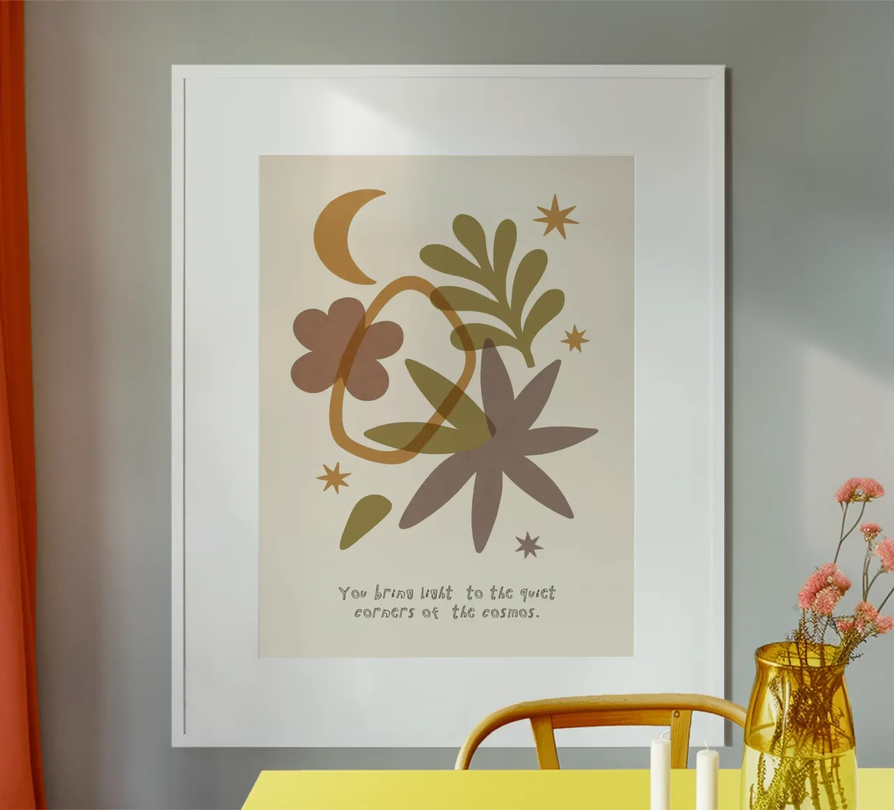 You Bring Light poster con telaio in plastica da treechild