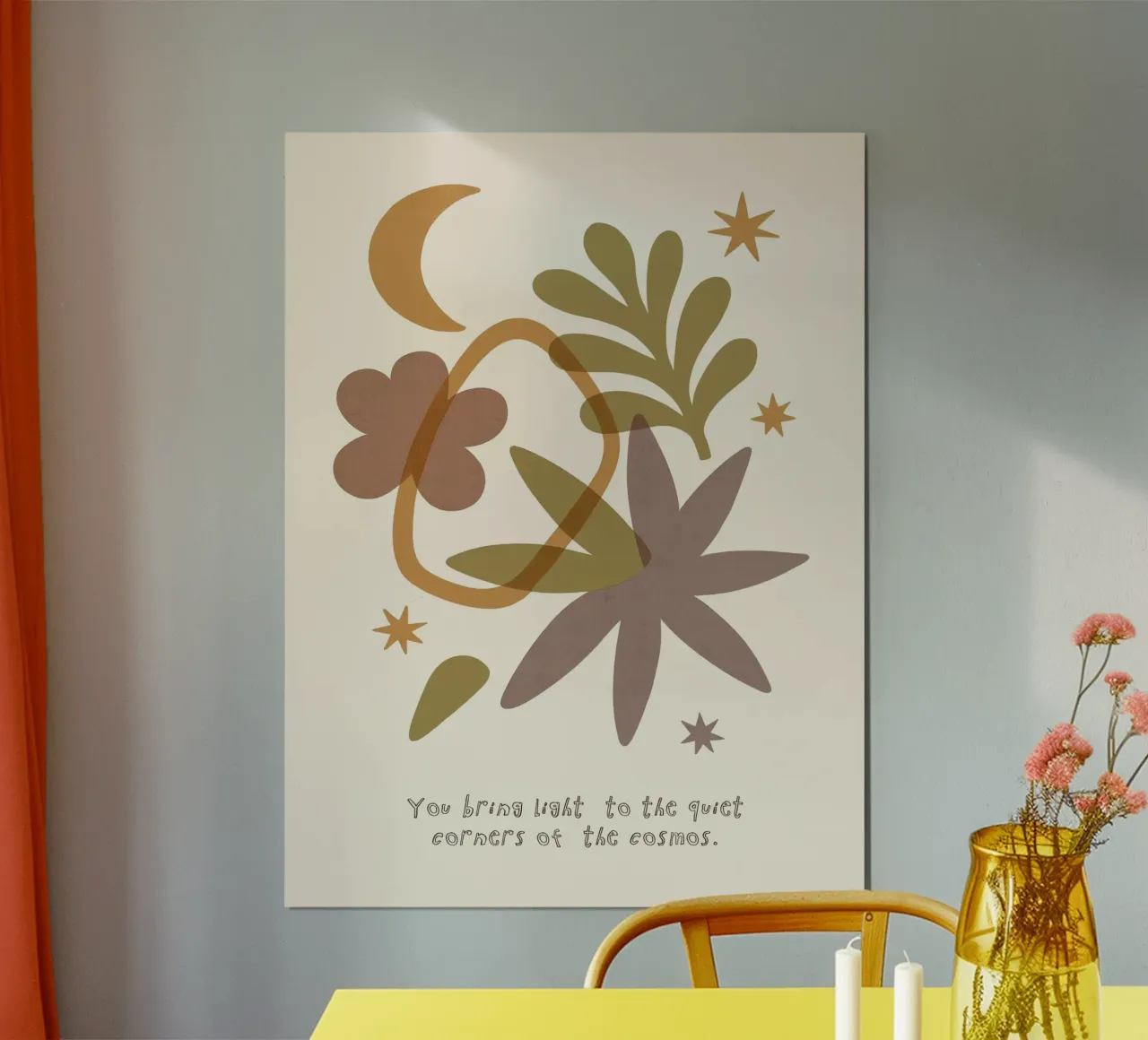 You Bring Light poster con telaio in plastica da treechild