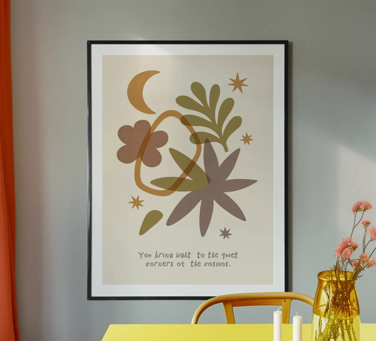 You Bring Light poster con telaio in plastica da treechild