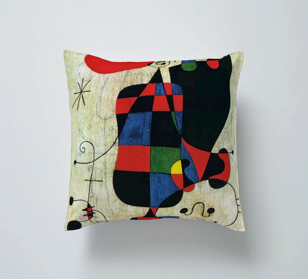 Figure e cane davanti al sole, 1949 Joan Mirò cuscino da phillipp veisenberg