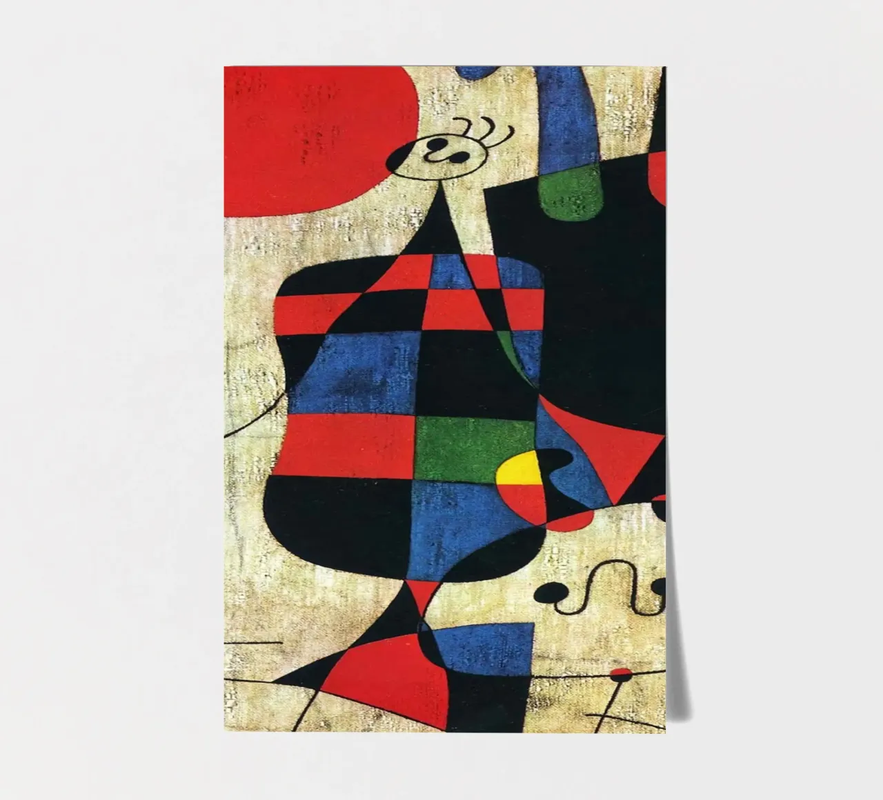 Figures and Dog in front of the Sun, 1949 Joan Miro sticker sheet by phillipp veisenberg