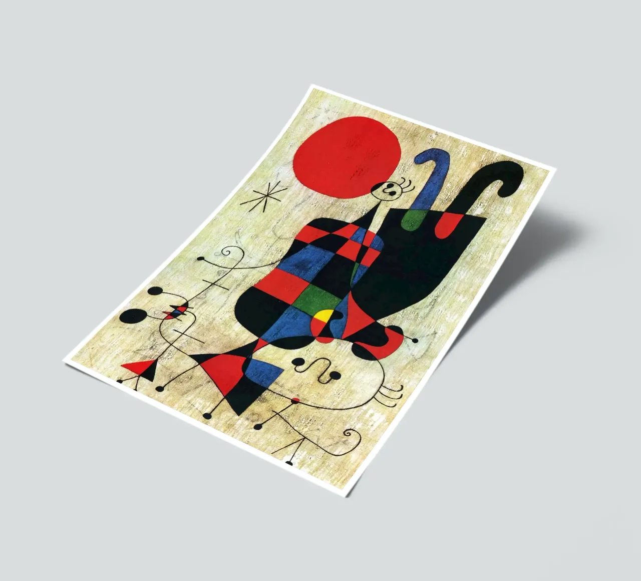 Figures and Dog in front of the Sun, 1949 Joan Miro sticker sheet by phillipp veisenberg