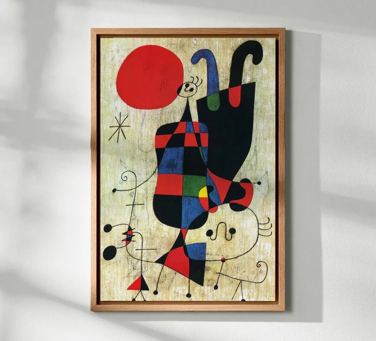 Figures and Dog in front of the Sun, 1949 Joan Miro canvas by phillipp veisenberg